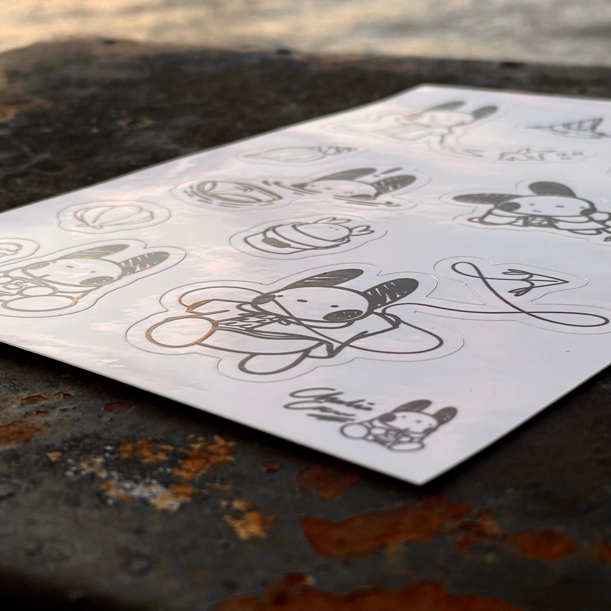New! Poobie's Beach Day - Vinyl Sticker Sheet