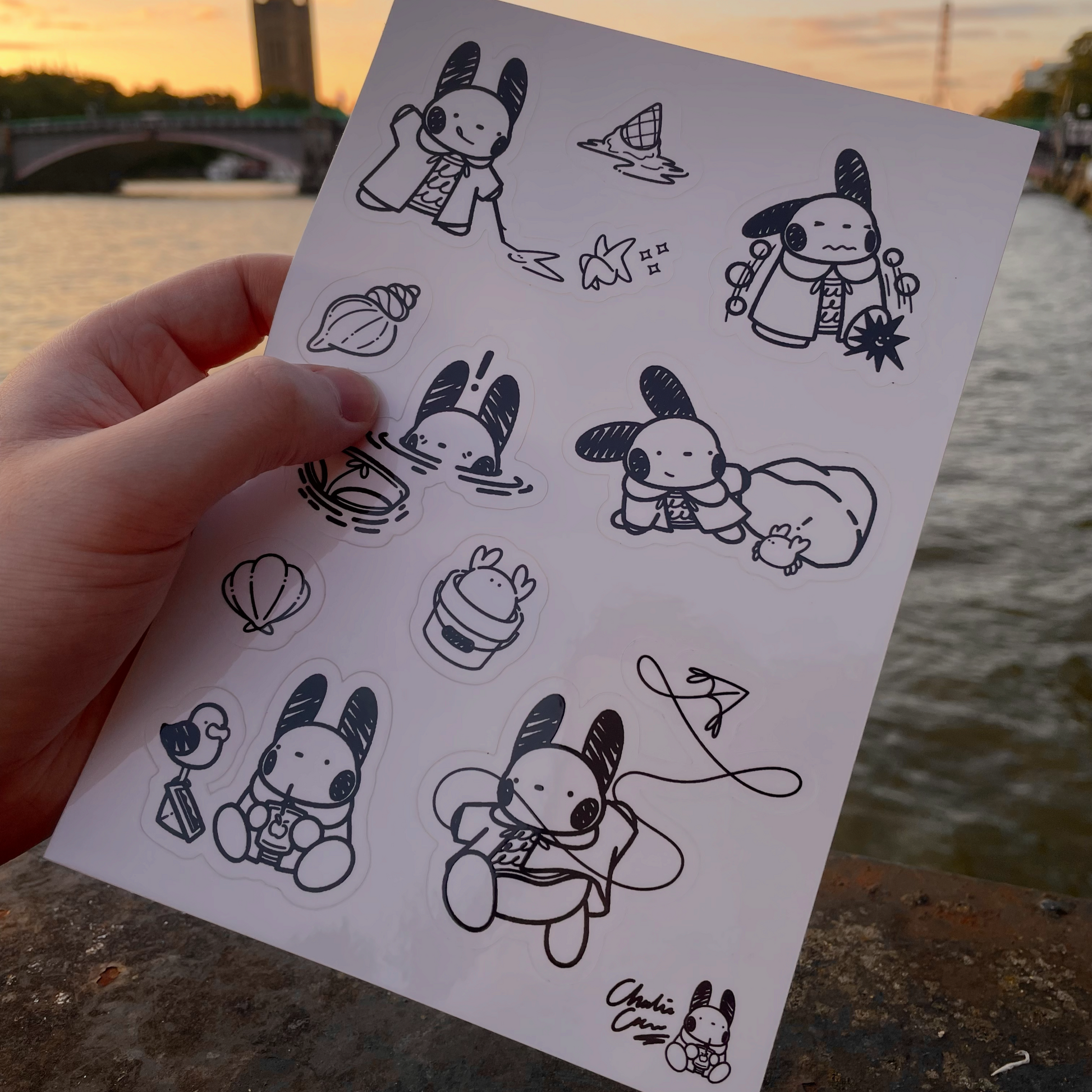 New! Poobie's Beach Day - Vinyl Sticker Sheet